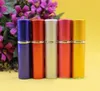 En gros 7 couleurs 5 ml voyage bouteille en aluminium lisse 5CC rechargeable parfum atomiseur tubes parfum gaz vaporisateur bouteilles parfums pour la maison clephan