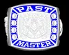 Recién llegado, increíble campeonato masónico de Past Master con caja de anillo Veet negra y envío gratis