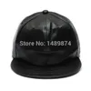 Wholesale-Retail 2015 Leather Baseball Caps Hiphop Hats Men Women Causal Hats Dancing Visors Snapback Strapback Outdoor Sun Topee