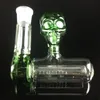 Skull face ash catcher inline percolator Hookahs 45 degree 14mm joint ASHCATCHERS glass smoking accessories for BONG