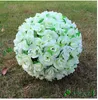 12 " ~16 " Elegant Artificial Silk Roses Flowers Kissing Ball 10 Colors For Wedding Christmas Ornaments Party Decoration Supplies