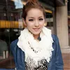Women's Knitted Infinity Scarves Winter Warm Layered Fringe Tassel Neck Circle Shawl Snood Scarf Cowl Girl Solid Soft Wraps 10Pcs/Lot