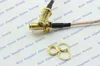 50 pcs\lot Wholesale 15 Teeth Lengthened SMA Jack to Right Angle MCX Male 15cm Pigtail Extension RG316 Cable Free Shipping