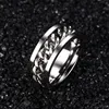 316L Stainless Steel IP Silver Plated High Polished Men Fashion Rings 8mm Storlek 6-15