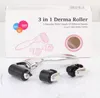 3 in 1 derma roller,3 separate roller heads of different needle count 180c/600c/1200c micro needle roller Dermaroller