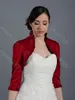Vintage Düğün Gelin Bolero Ceket Kapağı Sarma Omuz silkme Özel Satin Yarım Kollu Ön Açık akşam elbisesi267f
