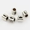 MIC 100 pcs Antique silver Package Spacers Big Hole Beads for Charm Bracelets ilia & Biagi Bracelet 9*10mm