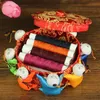 중국어 실크 브로케이드 웨딩 사탕 상자 수제 봉제 보관 케이스 홈 장식 공예