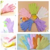 Exfoliating Bath Glove Five fingers Bath Gloves Bathroom Accessories Nylon gloves Bathing Supplies Bath products 500PCS