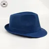 Partihandel-Mäns Fedora Hat sommar jazz fedoras hatt för män / klassiska linne Fedora hatt grossist [hub154g]