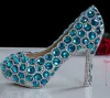 Beautiful Fashion Custom Made Pink Wedding Shoes for woman Rhinestone Bridal Dress Shoes Lady High Heel Party Prom Shoes