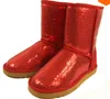 2016 Australia Classic Short Sparkles Snow Boots lady 3161 Handmade Glitter Paillettes decorazione Peluche Inverno stivali da donna