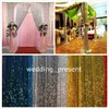 Shiny 9mm Sequins Fabric For Wedding Table Cloth Decoration Backdrop Multicolor Wedding Gauze Background Curtain Sequined Fabric - 1 Yard