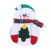 クリスマスクリスマス食器の装飾雪だるまレッドハートナイフとフォークホルダーミニカトラリーバッグ