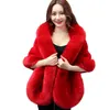 Elegant Bridal Wrap Cloak Coat Jackor Boleros Shrugs Regular Faux Fur Stale Capes for Wedding Party Gratis frakt LD1052