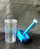 Frete grátis ---- 2015 novos cilindros de oxigênio azul modelos Acrílico Hookah / bong, alta 14 cm, acessórios de presente (pote + palha)