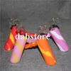 Vente en gros Silicone Marteau Bubbler Pipe à main en silicone avec banger à quartz Wax Oil Container Dab Tool Multi-Function Tobacco Smoking Pipes