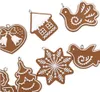 New 11 pcs/lot Hanging Ornament Snowflakes Decor Polymer Clay Drop Pendants Christmas Tree Baubles Decoration Enfeites Ornaments Set