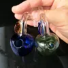 Glasrör rökande blåst vattenpipa tillverkar handblåsta bongs färgade äppelgrytor