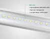 8ft LED-buis Licht geïntegreerd enkelvoudige armatuur LED-winkel Lichtbollen Frosted Clear Cover Warm Wit 45W SMD2835 T8 LED-buizen 25-pack