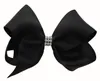 50 st 18cm Solid Färg Ribbon ABC Hårbågar Klipp med rad CZ Diamond Party Pageant Headwear Tillbehör HD3492