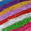 Shiny 9mm Sequins Fabric For Wedding Table Cloth Decoration Backdrop Multicolor Wedding Gauze Background Curtain Sequined Fabric - 1 Yard