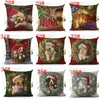 45 * 45cm Xmas Pillow Natal Case Capa rena Elk Jogue Sofá sesta capas de almofada Papai Noel Home Decor