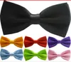 Billiga Mäns Mode Tuxedo Klassisk Solid Färg Butterfly Bröllopsfest Bow Slips Brudgum Slipsar Slipsar Män Vintage Bröllopsfest Pre-Tie Bow Slips