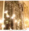 6m x 3m 600 LED Juldekoration String Gardin Garlands Party Strip Lights for Wedding 110V-220V eu.us.uk.au.plug