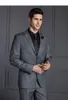 Fashion new men's gray wedding dress and men's office suite work fine 2 Piece Set factory tailor-made