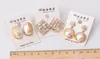 Mixed order 50 pairs/lot alloy Mosaic shiny Seven color gem pearl Resin drill Stud earrings Fashion woman/girl earrings