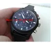 Werstwatch الفاخرة الجديدة Sapphirer Black 388001 3880 01 Pilot's Japanese Quartz Movement Movement Cronograph Men Watches211L