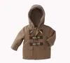 New Baby Boys Jacket Winter Clothes 2 Color Outerwear Coat Cotton Thick Kids Clothes Children Clothing With Hooded
