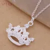 Spedizione gratuita con numero di tracciamento Collana con corona imperiale in argento 925 con gioielli delicati da regalo delle donne più calde di vendita