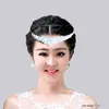Stock Silve Two Sets Bling Wedding Accessories Bridal Hair Headdress Gift Diamond Necklace Jewelry Earrings Rhinestones Party Chri235a