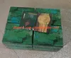 Box Luxury Mens / Womens Scatole per orologi in legno verde Scatole per orologi Scatole per carte di legno Scatole per portafogli Custodie Orologio da polso