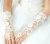 Guantes de novia sin dedos Vintage hechos a medida fabuloso encaje diamante flor guante hueco vestido de novia Accesorios