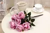 7 Cabeças de Flores Rosa Seda Artificial Rose Flores Real Toque Rose Wedding Party Home Floral Decoração Arranjo de Flores Peônia