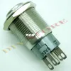 10pcs LED blu pulsante 19mm 12V 5A interruttore in metallo High Flush spedizione gratuita drop shipping-10000699