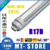 R17D T8 LED-rörlampa 8FT 45W 2,4M Fluorescerande lampa Roterande SMD2835 192LEDS 4800LM 85-265V Frostat / Klar täckrör