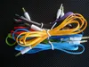 3.5mm tot 3,5 mm kleurrijke platte type auto aux audiokabel Extended audio extra kabel 100pcs / lot