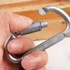 Outdoor aluminium stopu D Klamra bezpieczeństwa z blokadą aluminium aluminiowy przycisk wspinaczkowy Carabiner Anti-Theft Hang Klamra Camping Hak turystyczny