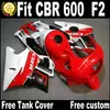 Motorcycle fairings for HONDA CBR 600 1991 1992 1993 1994 F2 CBR600 91 - 94 red black white plastic fairing kit RP23