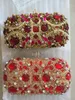 Cristaux rouges de luxe sacs à main de mariée pochettes de soirée sac à main de mariage concepteur or fête formelle perlée sac à main accessoires de mariée