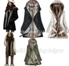 Partihandel-kvinna päls hoodies damer vinter varm lång kappa jacka kläder fabrik grossist s-xxxl till salu