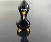 spedizione gratuita nuove forme di animali carini fatti a mano tubo di vetro colorato / bong di vetro, alto 8 cm, colore (nero, trasparente) sono stati spediti