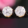 Ooringen voor vrouw bruiloft sieraden strass edelsteen kristal stud oorbellen koreaanse mode-sieraden 925 verzilverd zirkoon CZ oorbellen