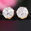 Oorbellen voor Vrouw Bruiloft Sieraden Strass Gemstone Crystal Stud Oorbellen Koreaanse Mode-sieraden 925 Verzilverd Zirkoon CZ Stud Oorbellen