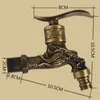 Brass Antique Bronze Bibcock Cold Tap Washing Machine Faucet Toilet Bibcock Copper Bibcock Tap Garden Faucet