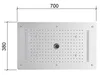 Termostatisk duschpanel Rostfritt stål LED Rain Vattenfall Stor dusch Head Tak Badrum Kran Set Väggmonterad Rainfall Faucets Unit